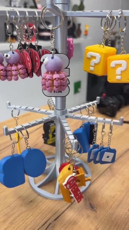Expositor de llaveros impresos en 3D